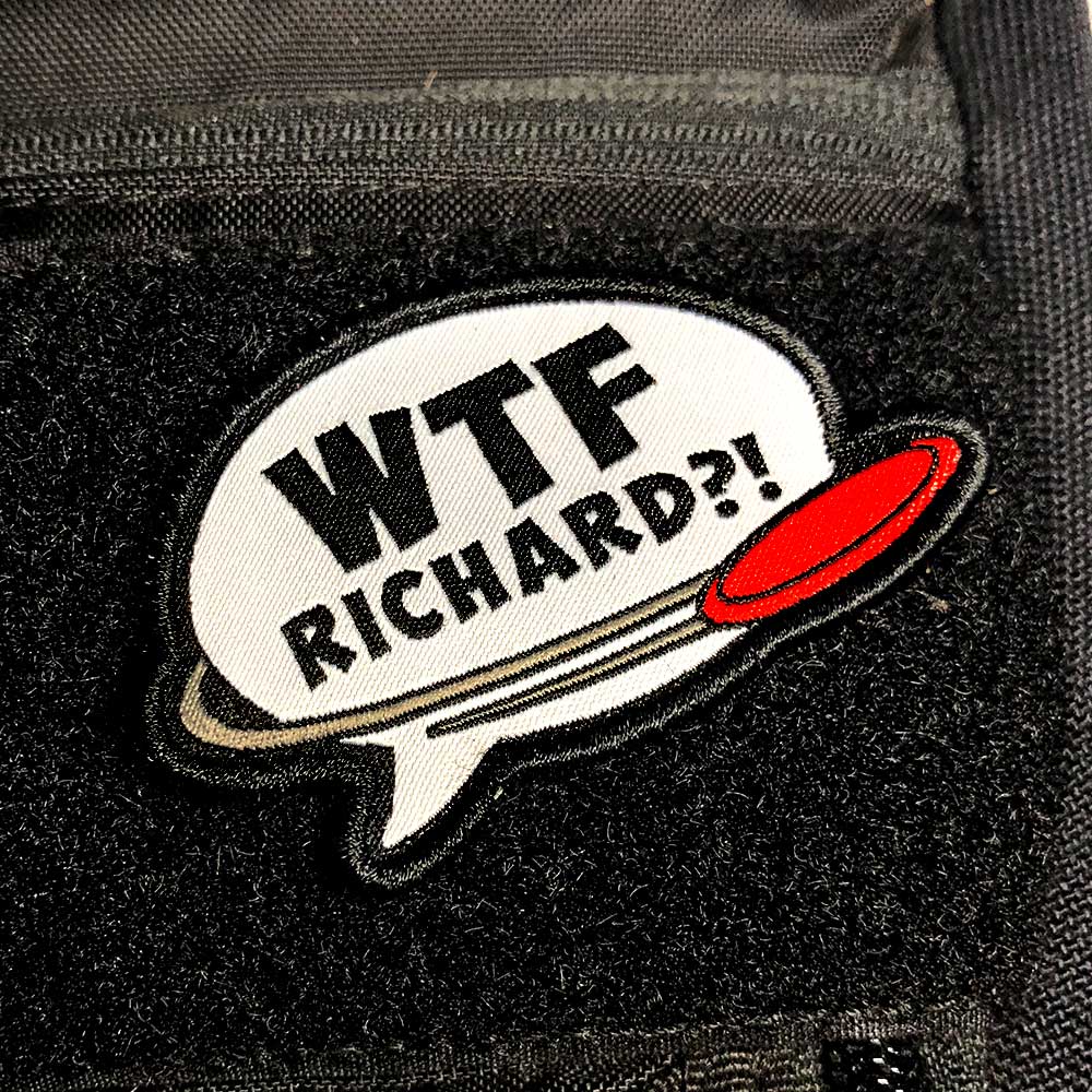 WTF Richard?! Disc Golf Patch - Hook And Loop